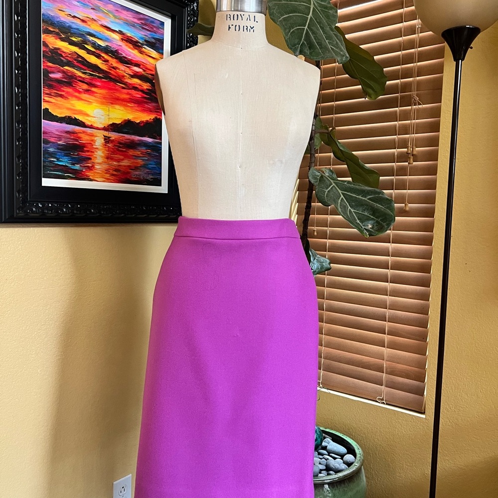 J. Crew Bright Magenta Pencil Skirt